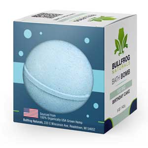 Buy Bullfrog CBD Bath Bombs online, great topical delivery system for full spectrum CBD cannabinoids. They contain potent formulation designed to enhance your overall well-being. It is meant to be used in a bathtub full of warm water and relaxing within the water.
