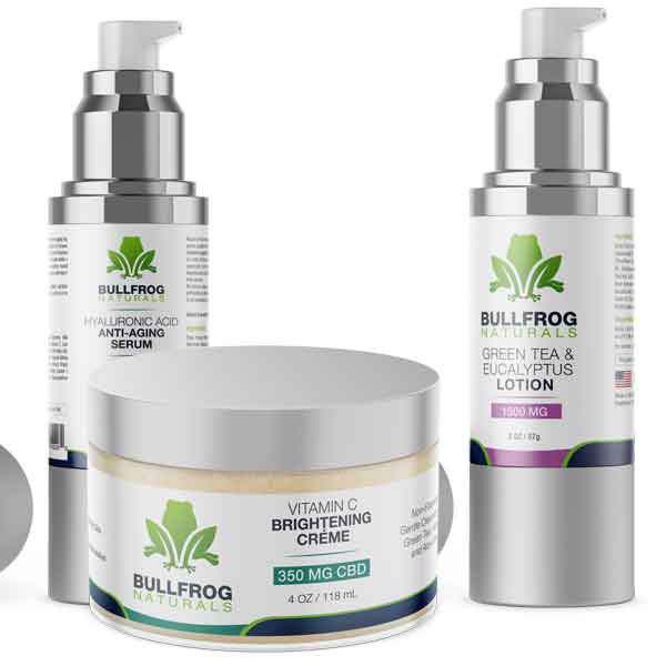 Bullfrog CBD Skin Care Products - Whether it’s those stubborn skin breakouts or the stress and anxiety showing up on the face, using our CBD products on a regular basis will start showing the positive effects on your skin. However, you must be patient as just like any other natural health supplements, these organic products will also take some consistent usage to show the desired results.